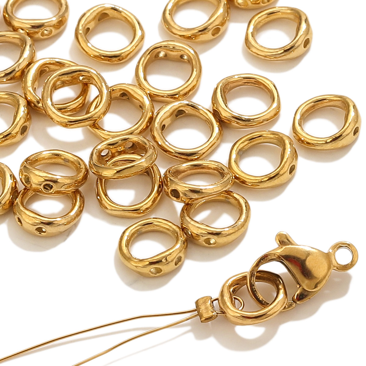 Jewelry Making Pins - 20pcs Stainless Steel Clasps End Connectors