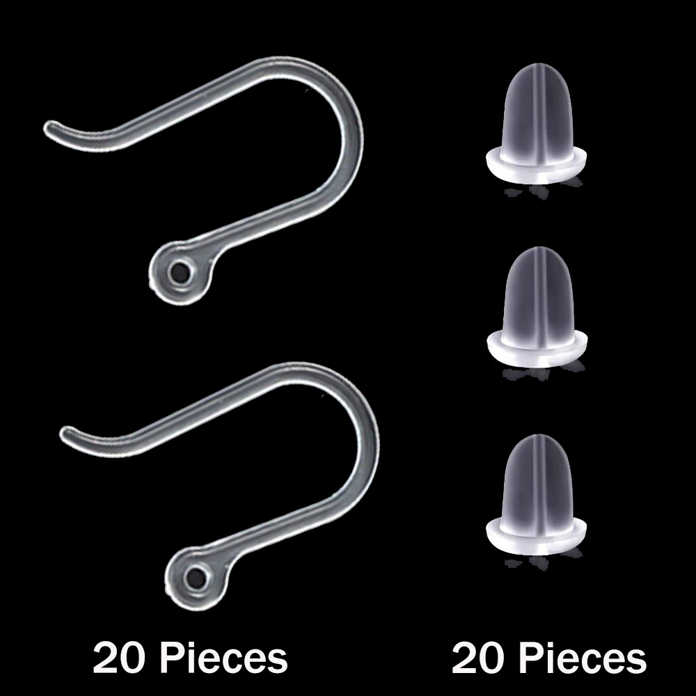 Jewelry Making Wire - 20pcs Plastic Earring Hooks Ear Wire