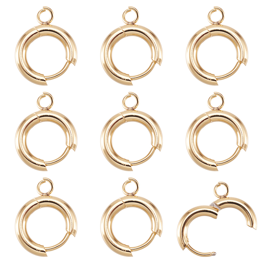 Jewelry Making Knots - 10pcs 201 Stainless Steel Huggie Earring