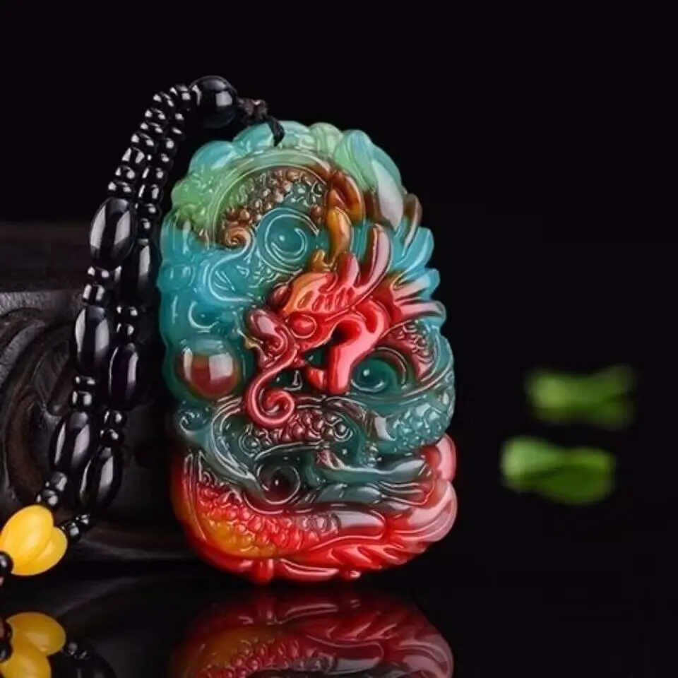 Jewelry Making With Stones - Real Jade Dragon Pendant Necklace Pendants