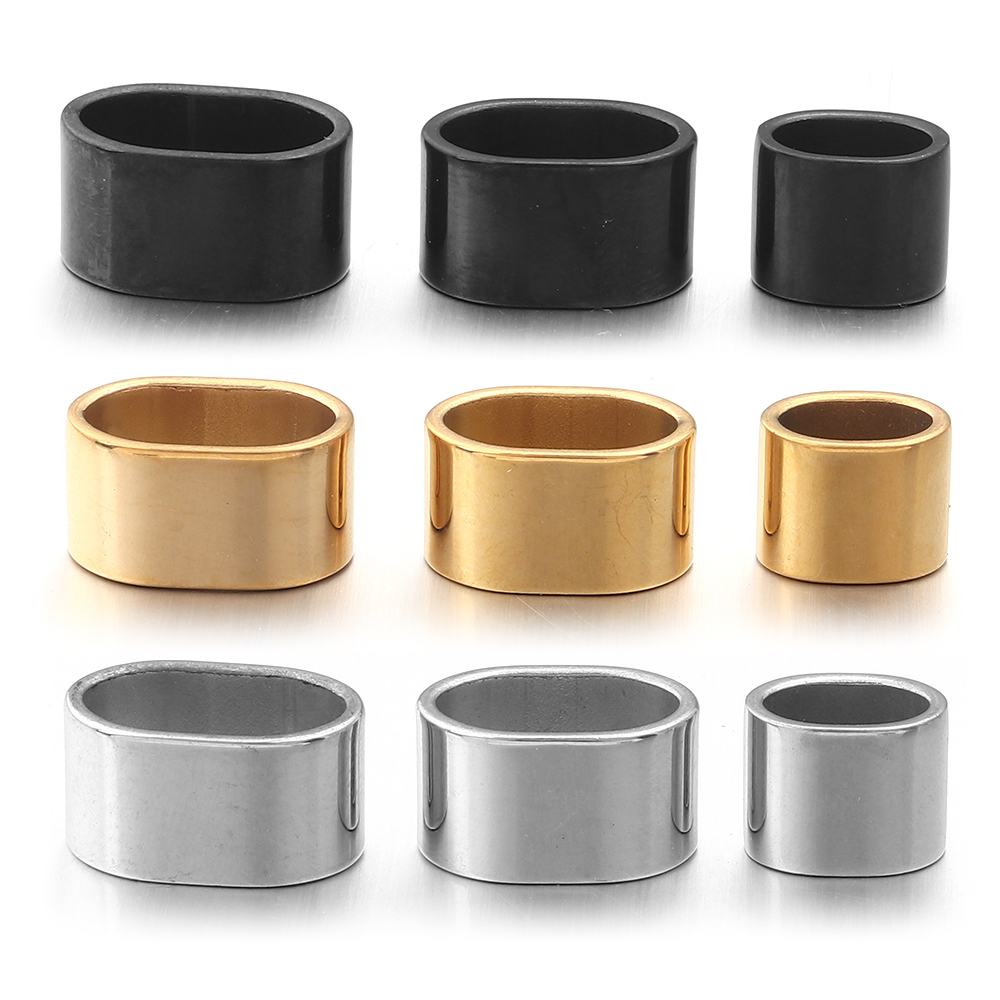 Jewelry Making Class - 6pcs Flat Stainless Steel Tube Slider