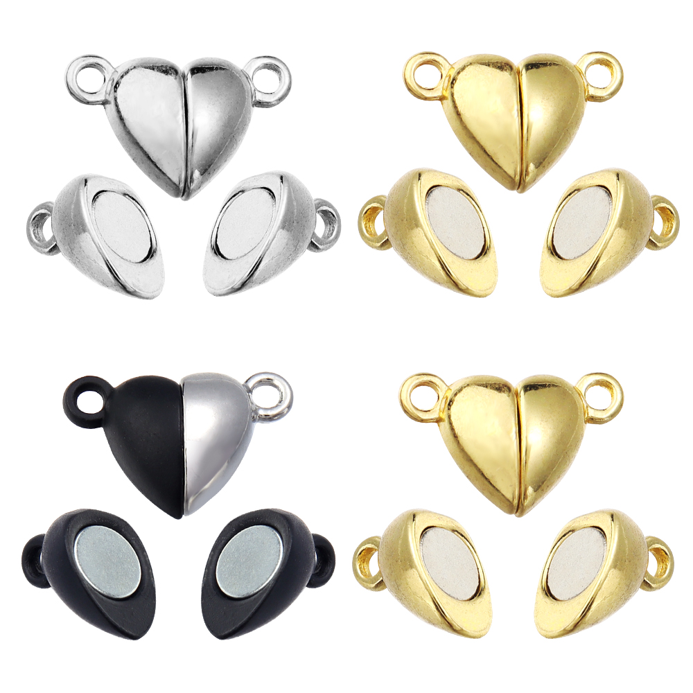 Jewelry Making Pins - 5pcs/Lot Alloy Love Heart Shaped Magnetic