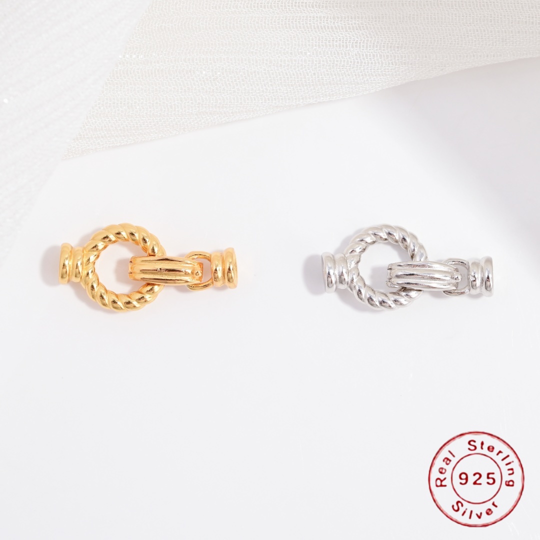 Jewelry Making Wire - S925 Sterling Silver Threaded Connector Clasp