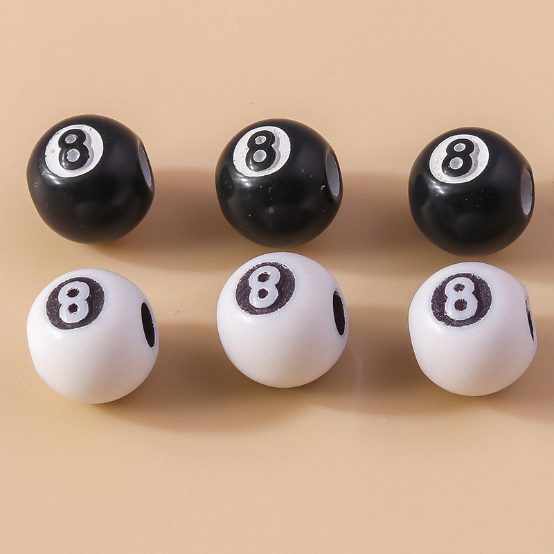 50pcs Resin 3D Black No 8 Bill - Jewelry Making Game recension och pris