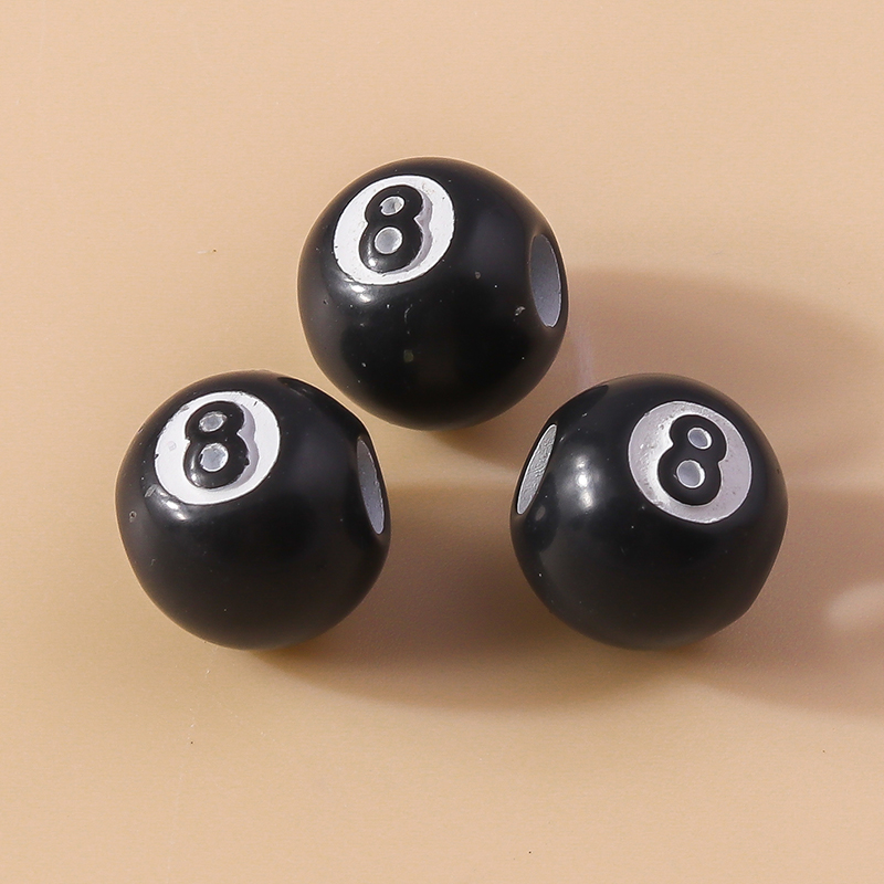 50pcs Resin 3D Black No 8 Bill - Jewelry Making Game recension och pris