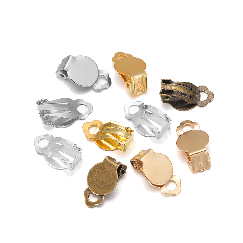 50pcs/Lot 10mm Meatl Ear Clips - Jewelry Making Set recension och pris
