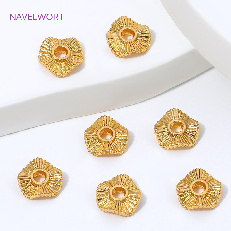 18K Gold Plated Metal Wave Fla - Jewelry Making Tools And Supplies recension och pris