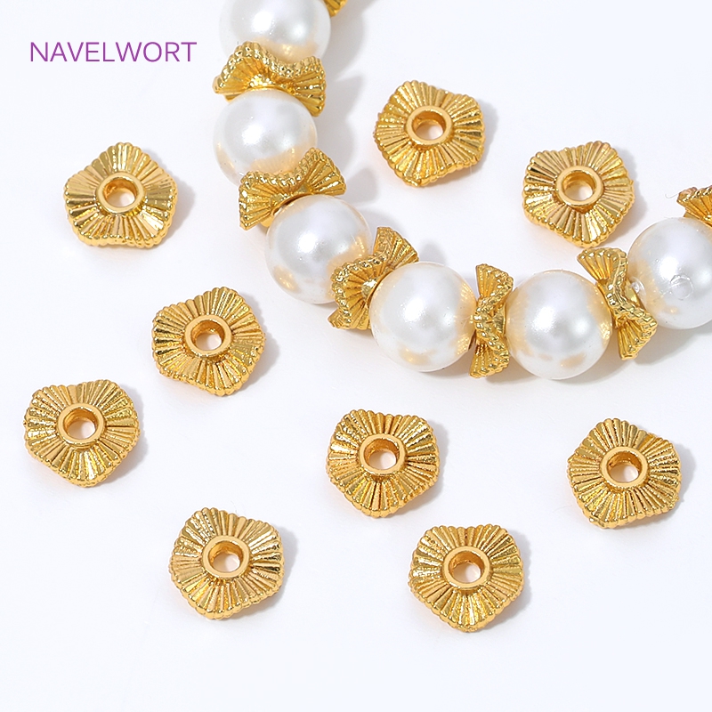 18K Gold Plated Metal Wave Fla - Jewelry Making Tools And Supplies recension och pris