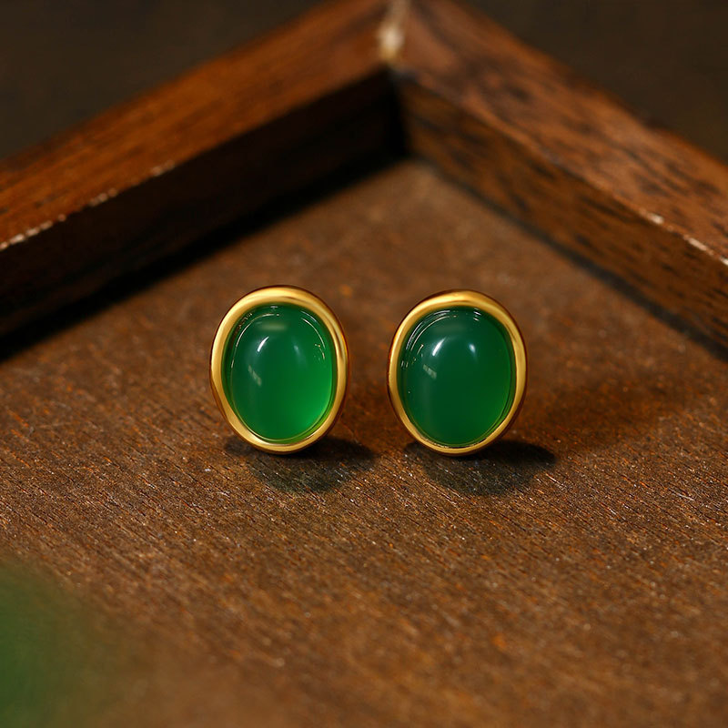 Green Natural Jade Earrings Ta - Jewelry Making With Stones recension och pris