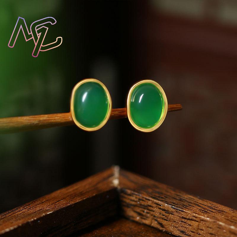 Green Natural Jade Earrings Ta - Jewelry Making With Stones recension och pris