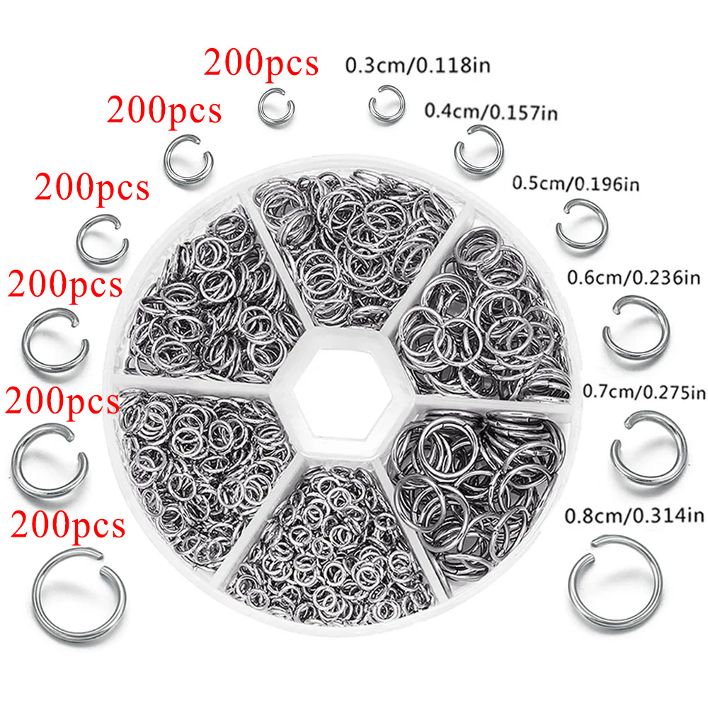 1200pcs Stainless Steel Jump R - Jewelry Making Jump Rings recension och pris