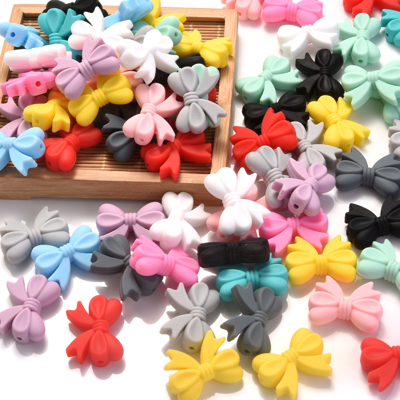 5pcs Silicone Bowknot Beads, B - Jewelry Making 3 Year Old recension och pris