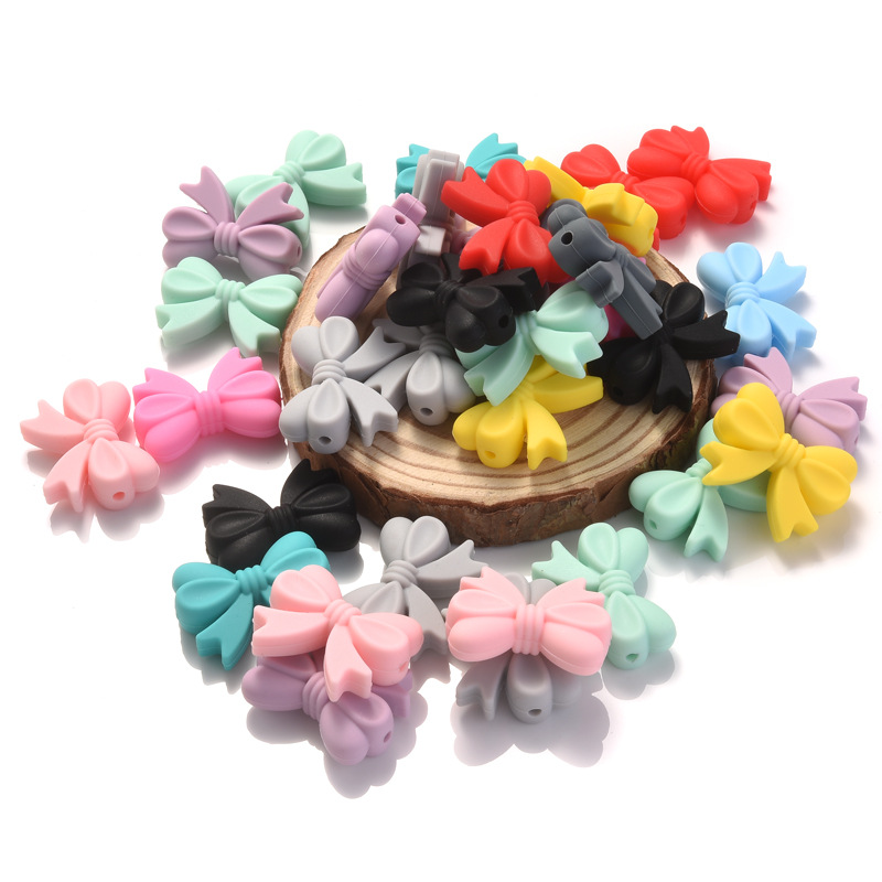 5pcs Silicone Bowknot Beads, B - Jewelry Making 3 Year Old recension och pris