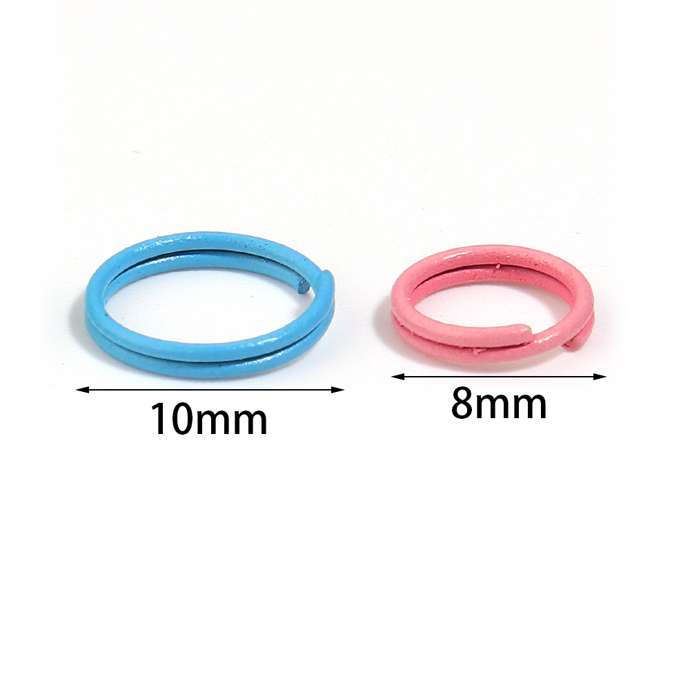 300pcs 8mm 10mm Colorful Doubl - Jewelry Making Jump Rings recension och pris