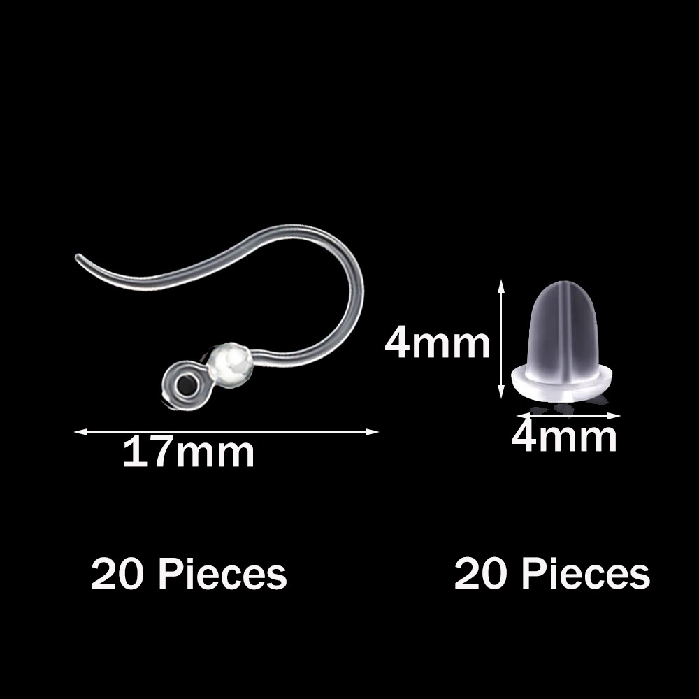20pcs Plastic Earring Hooks Ea - Jewelry Making Wire recension och pris