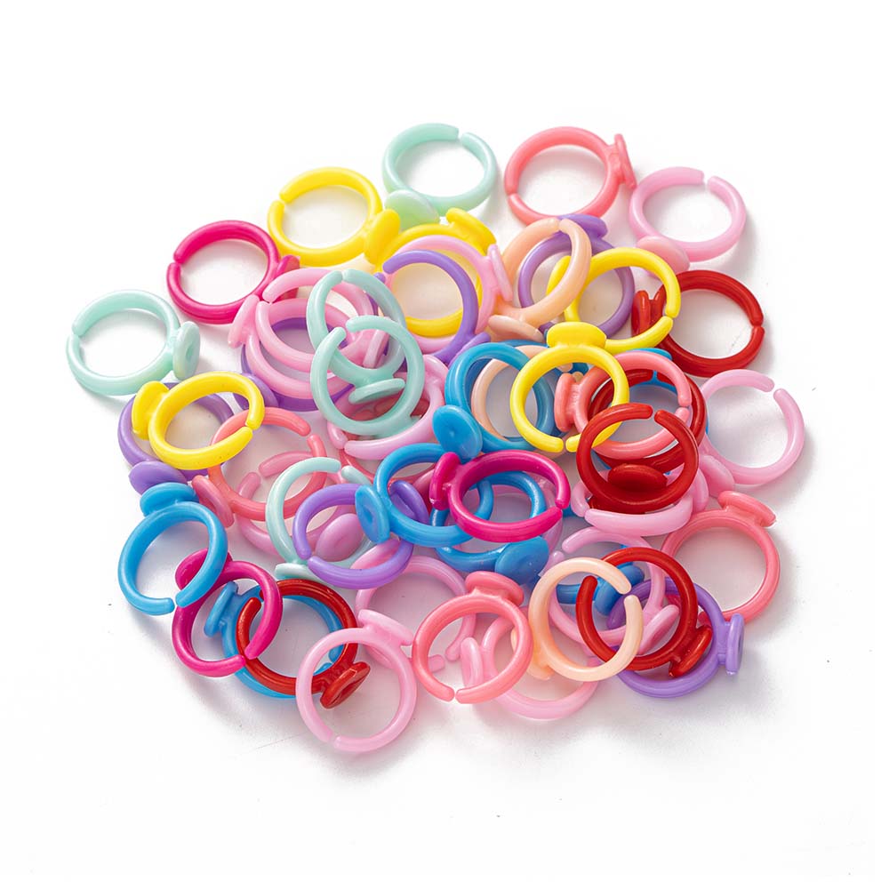 100pcs Clear Plastic Adjustabl - Jewelry Making 3 Year Old recension och pris