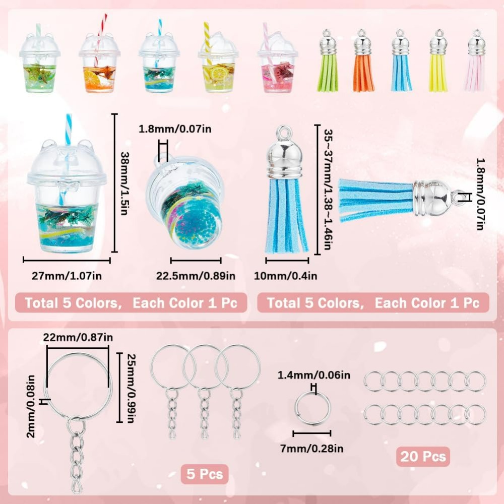 35Pcs DIY 5 Sets Bubble Tea Ke - Jewelry Making Set recension och pris