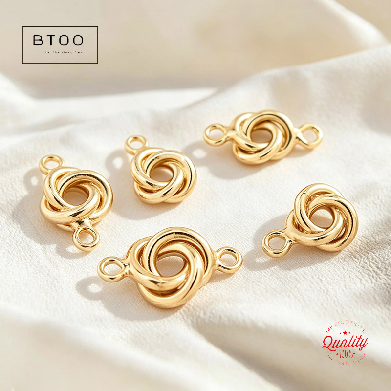 14K Gold Filled Love Knot Char - Jewelry Making Knots recension och pris