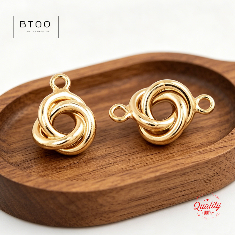 14K Gold Filled Love Knot Char - Jewelry Making Knots recension och pris