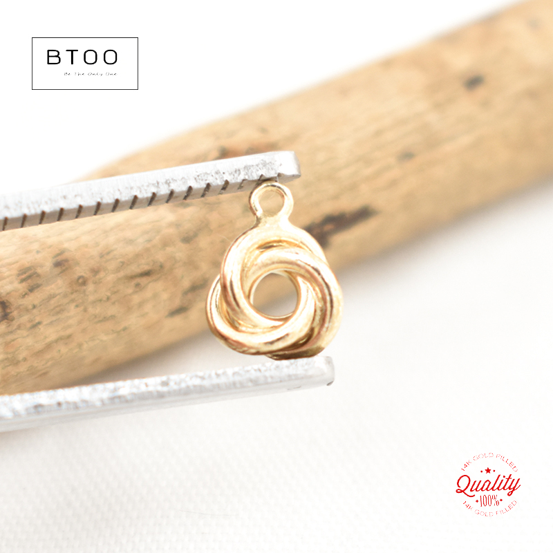 14K Gold Filled Love Knot Char - Jewelry Making Knots recension och pris