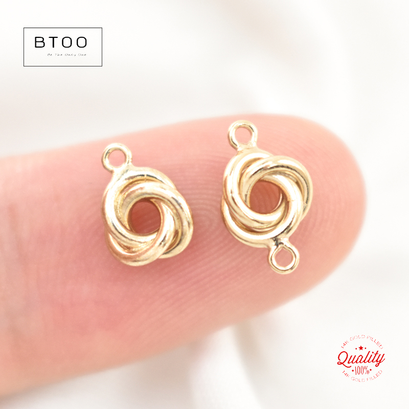 14K Gold Filled Love Knot Char - Jewelry Making Knots recension och pris