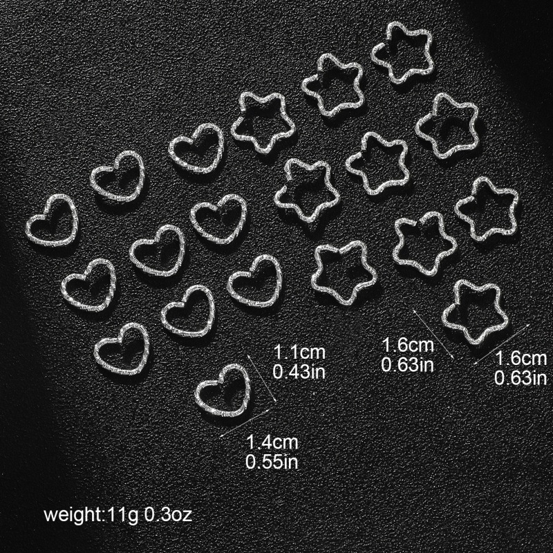20-30Pcs Star & Love Embossed  - Jewelry Making Knots recension och pris