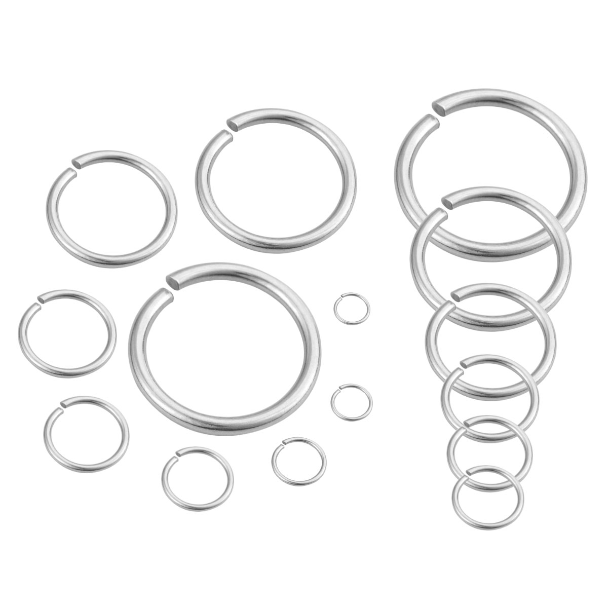 20pcs 10/12/14/15/18/20/25mm S - Jewelry Making Jump Rings recension och pris