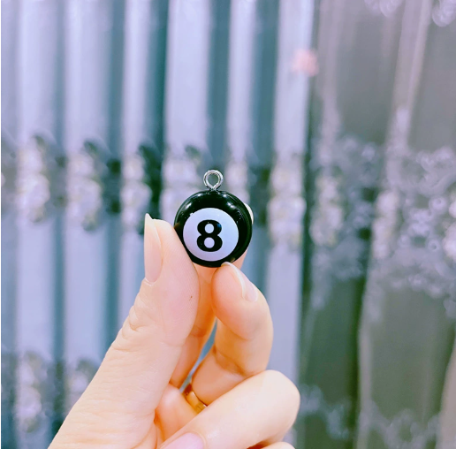 10pcs Mini Billiards Black 8 R - Jewelry Making Game recension och pris
