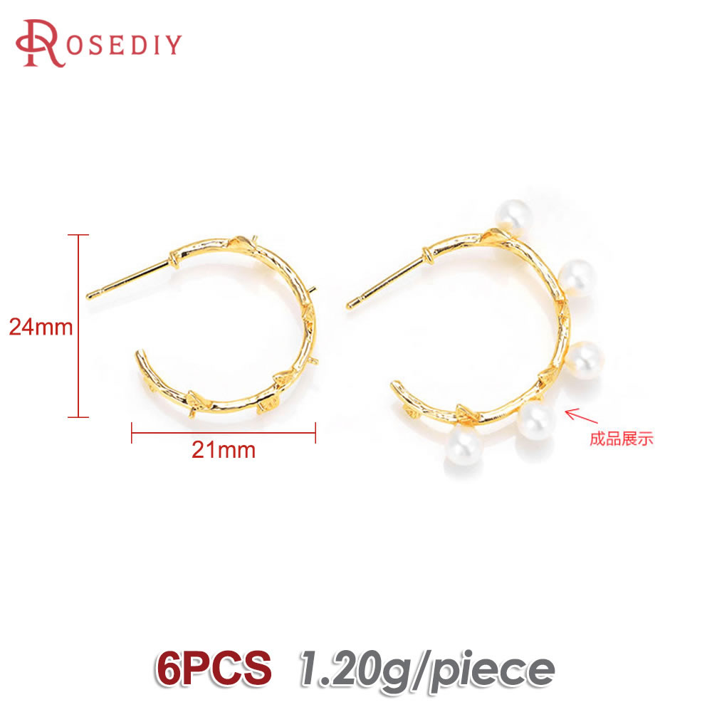 6PCS 18K Gold Color Brass With - Jewelry Making Set recension och pris
