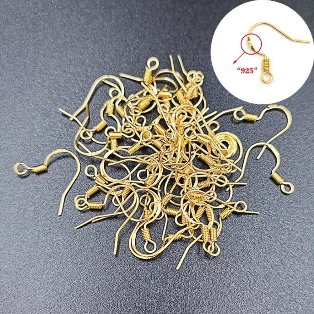 Gold Plated Earring Hooks 100P - Jewelry Making Wire recension och pris