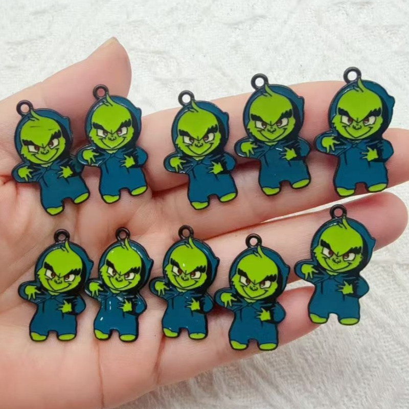 10pcs alloy drip oil cartoon C - Jewelry Making recension och pris