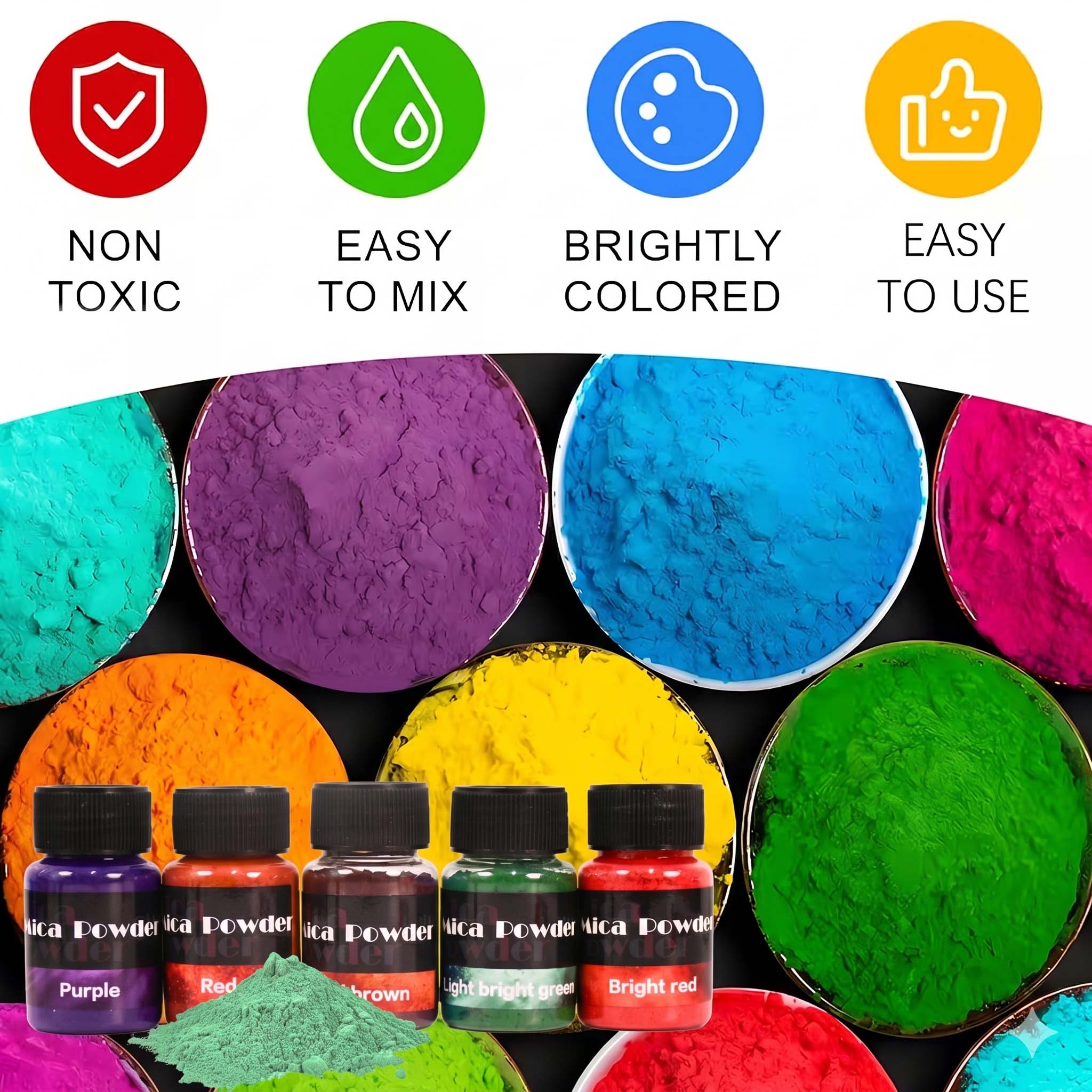 12-Color Gypsum Pigment Powder - Jewelry Making Techniques recension och pris