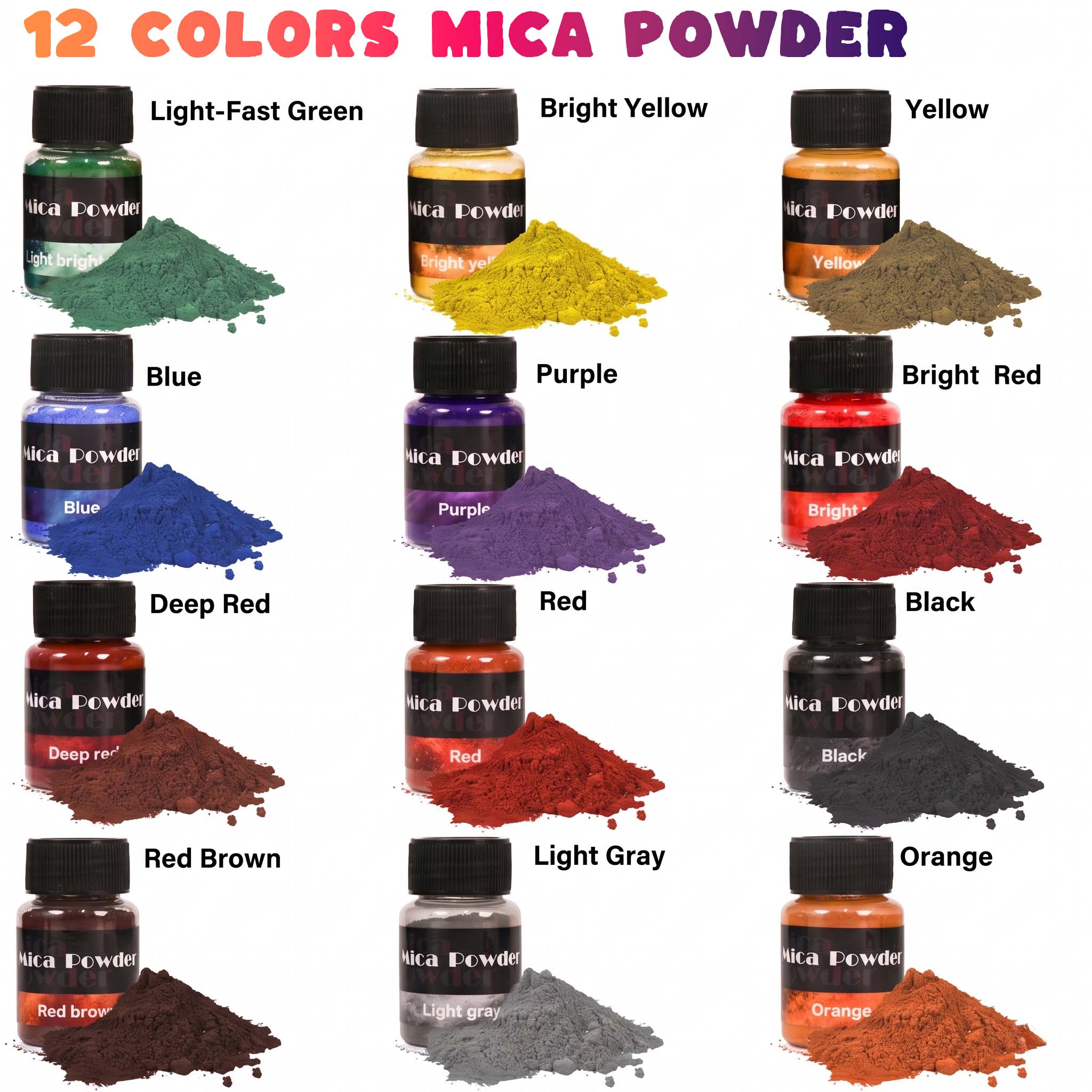 12-Color Gypsum Pigment Powder - Jewelry Making Techniques recension och pris